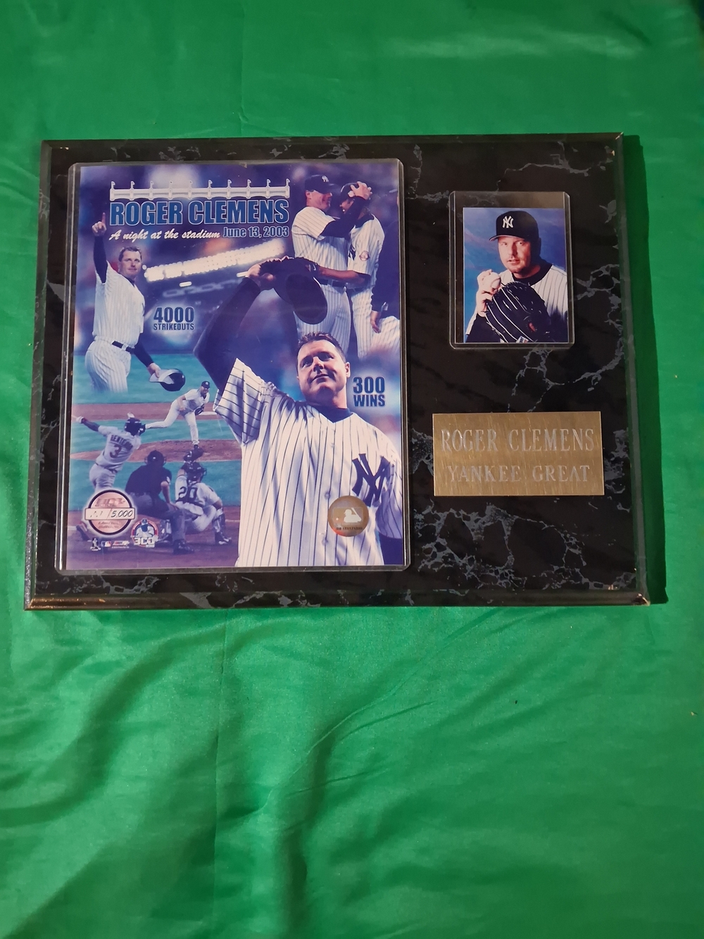 MLB Roger Clemens Plaque - Blue and Black
